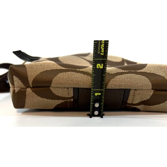 Coach Signature Jacquard Crossbody Bag With Certificate Of Authenticity Brown Ta - Picture 6 of 11